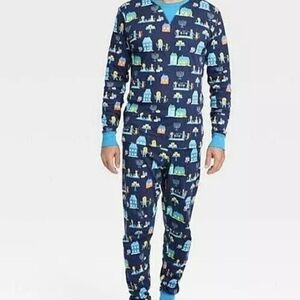 Mens Hanukkah Lions Print PJ Set Size XL